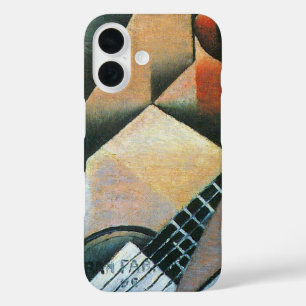 ギター(バンジョー)とグラス ファン・グリス ビンテージ アート iPhone 16ケース