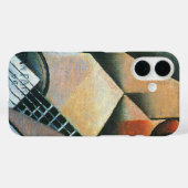 ギター(バンジョー)とグラス ファン・グリス ビンテージ アート Case-Mate iPhoneケース (裏面 (横))
