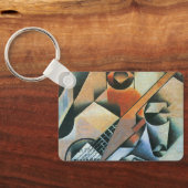 ギター（バンジョー）とグラス、フアン・グリス、ヴィンテージ・アート キーホルダー (裏面)