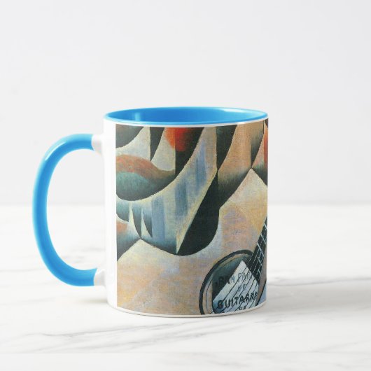 ギター(バンジョー)とグラス、フアン・グリス、ヴィンテージ・アート マグカップ (左)