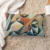 ギター（バンジョー）とグラス、フアン・グリス、ヴィンテージ・アート ランバークッション (ブランケット)