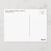 ギター（バンジョー）と眼鏡、フアン・グリス、アンティークアート ポストカード (裏面)