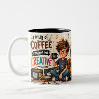 ギター&バンド愛好家のためのセラミックコーヒーカップ ツートーンマグカップ