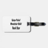 ギター·ピッキング·車椅子·転がロックスター·bk ラゲッジタグ (裏面横)