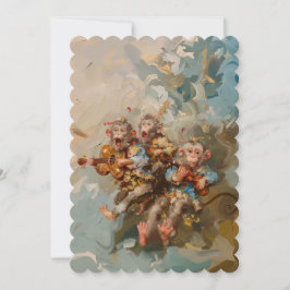 ギター - フラット ご案内 サイズ: 12.7 cm x 17.8 cm 招待状