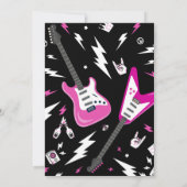 ギター ベイビーシャワーの招待状 Girls ROCK 赤ちゃん歓迎 招待状 (裏面)