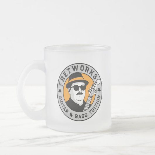 ギター&ベース授業料 – Fret Works フロストグラスマグカップ (左)