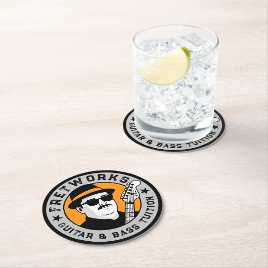 ギター&ベース授業料 – Fret Works ラウンドペーパーコースター (インサイチュ)