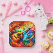 ギター ペーパープレート (パーティー)