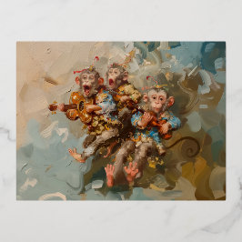 ギター - ホイル ポストカード