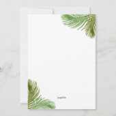 ギター ボタニカル 招待状 (裏面)