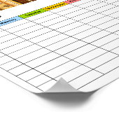 ギター・ボディ/時刻表 ポスター (角)