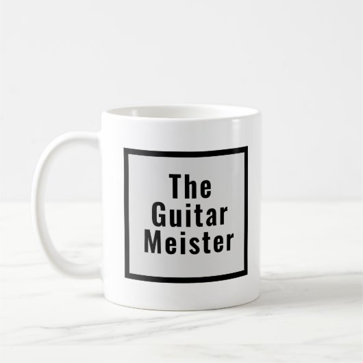 ギター・マイスター グレー ブラック 楽器 コーヒーマグカップ (左)
