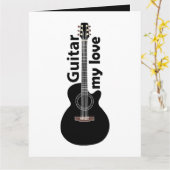ギター・マイ・ラブ・ギター カード (黄色い花)