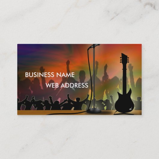 ギター – ミュージック名刺 名刺 (裏面)