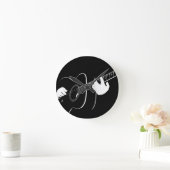 ギター ラウンド壁時計 (ホーム)