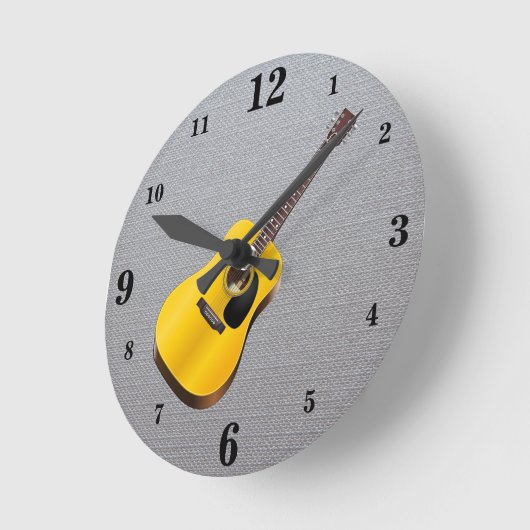 ギター ラウンド壁時計 (傾斜)