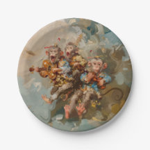 ギター – ラウンド紙プレート