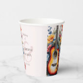 ギター ワイルドフラワー アンパサンド ミュージカル ウェディング 紙コップ (右)