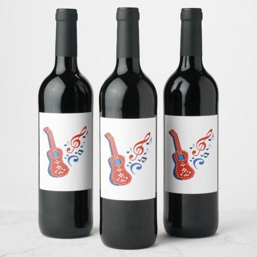ギター ワインラベル (ボトル)