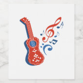 ギター ワインラベル (シングルラベル)