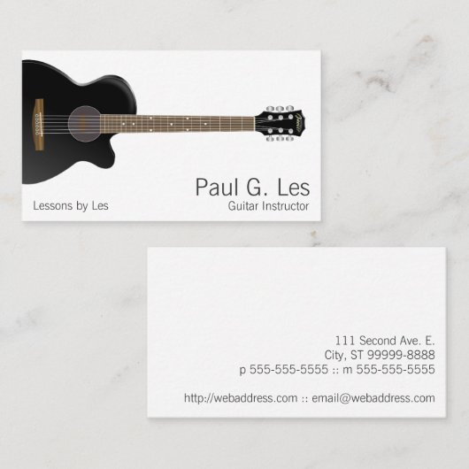 ギター 名刺 (正面/裏面)