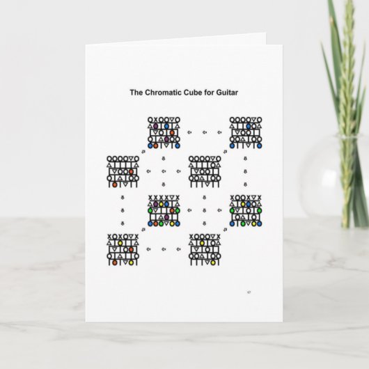 ギター-年賀状のための色彩立方体 シーズンカード (正面)