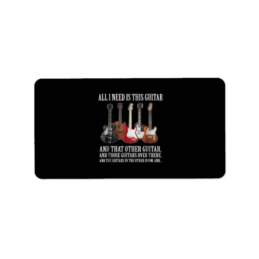 ギター |必要なのは、このギターのミュージシャン ラベル (正面)