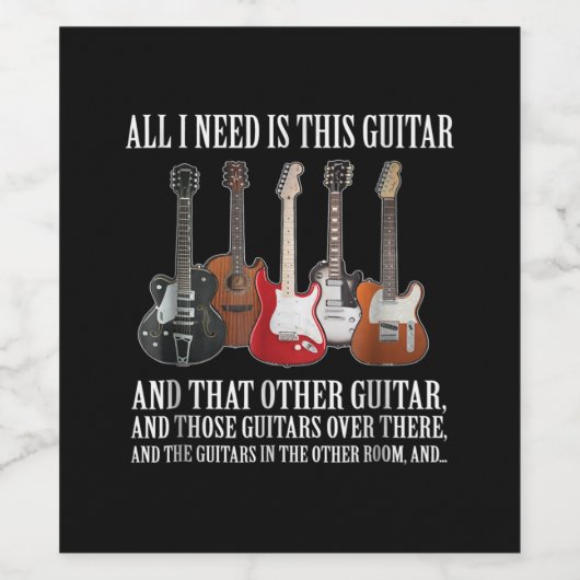 ギター |必要なのは、このギターのミュージシャン ワインラベル (シングルラベル)