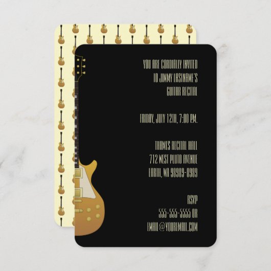 ギター 招待状 (正面/裏面)