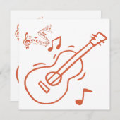 ギター 招待状 (正面/裏面)