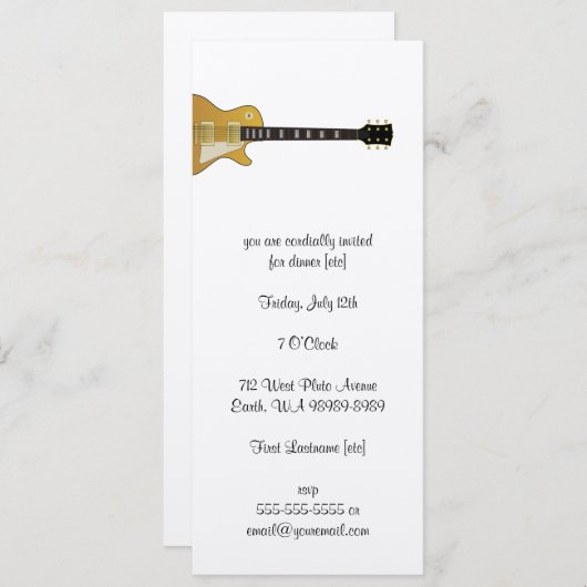 ギター 招待状 (正面/裏面)