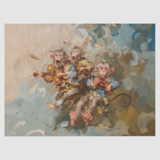 ギター – 油絵スタイルティッシュペーパー 薄葉紙 (正面)