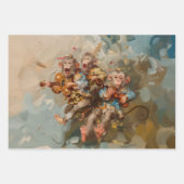 ギター – 油絵スタイルラッピングギフト紙 ラッピングペーパーシート (正面3)