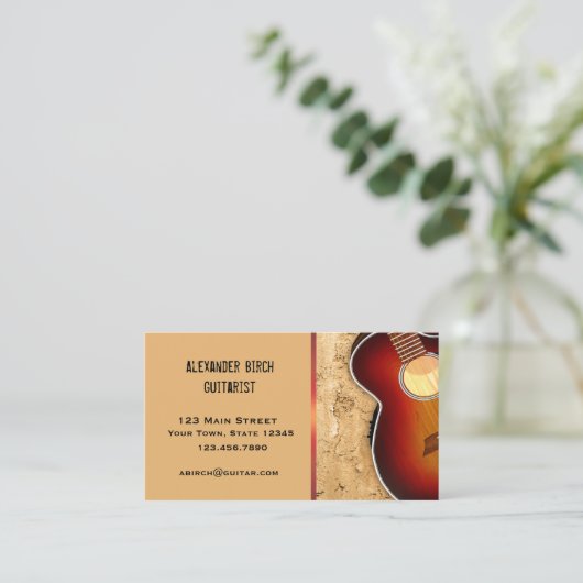 ギター、石塀 名刺 (スタンド正面)