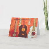 ギター、私のハートのひもを遊びます。 カード (裏面)