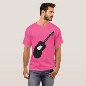 ギター – 音楽のハートアコースティックギターの弦 Tシャツ (正面フル)