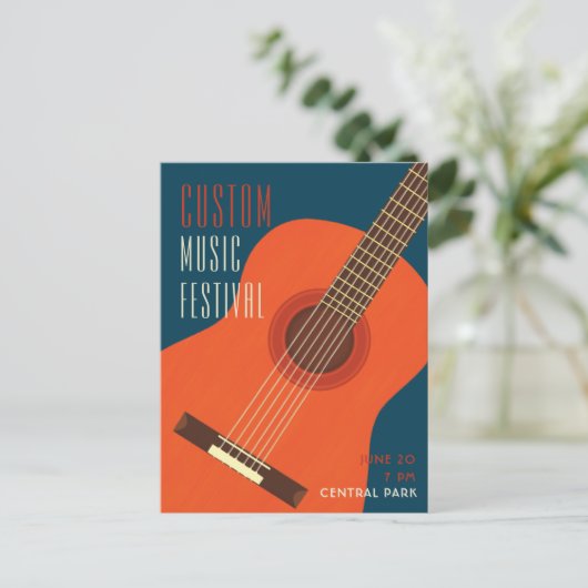ギター/音楽イベントイラストレーションデザイン ポストカード (スタンド正面)