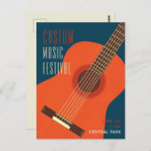 ギター/音楽イベントイラストレーションデザイン ポストカード (正面/裏面)