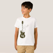 ギター – 音楽パワーキッズリンガーTシャツ Tシャツ (正面フル)
