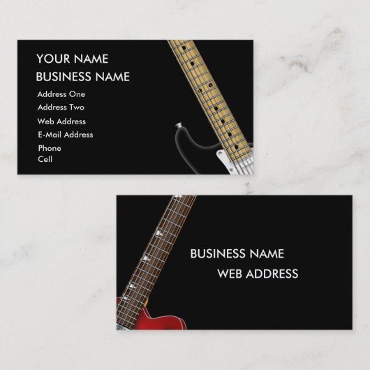 ギター – 音楽名刺 名刺 (正面/裏面)
