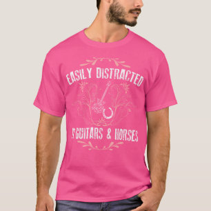 ギター 馬 乗馬 に簡単に気を取られる Tシャツ