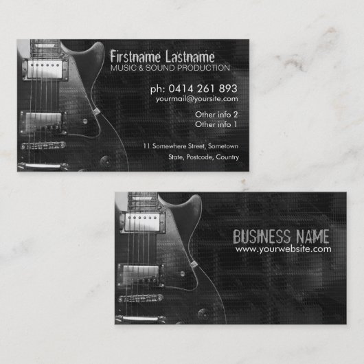 ギター「GREyAZ」名刺 名刺 (正面/裏面)