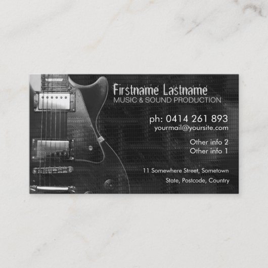 ギター「GREyAZ」名刺 名刺 (正面)