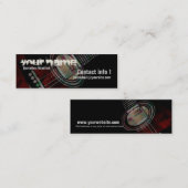 ギター「Redlix」スモールビジネスカード スキニー名刺 (正面/裏面)