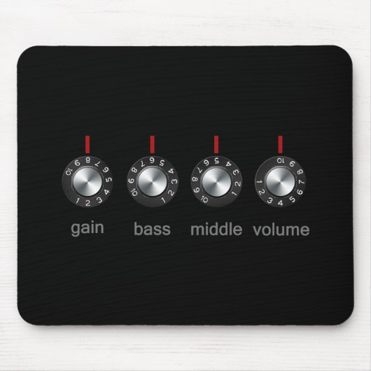 ギターAmpのノブ マウスパッド (正面)