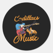 ギターCadillacsヒルビリー音楽の歌詞と歌 ラウンドシール (正面)