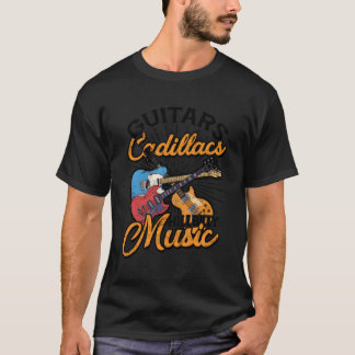 ギターCadillacsヒルビリー音楽の歌詞と歌 Tシャツ