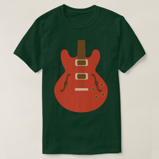 ギターEGuitarギタリスト音楽学校教え Tシャツ (デザイン正面)