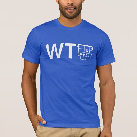ギターFコードでWTFなユーモア Tシャツ (正面)